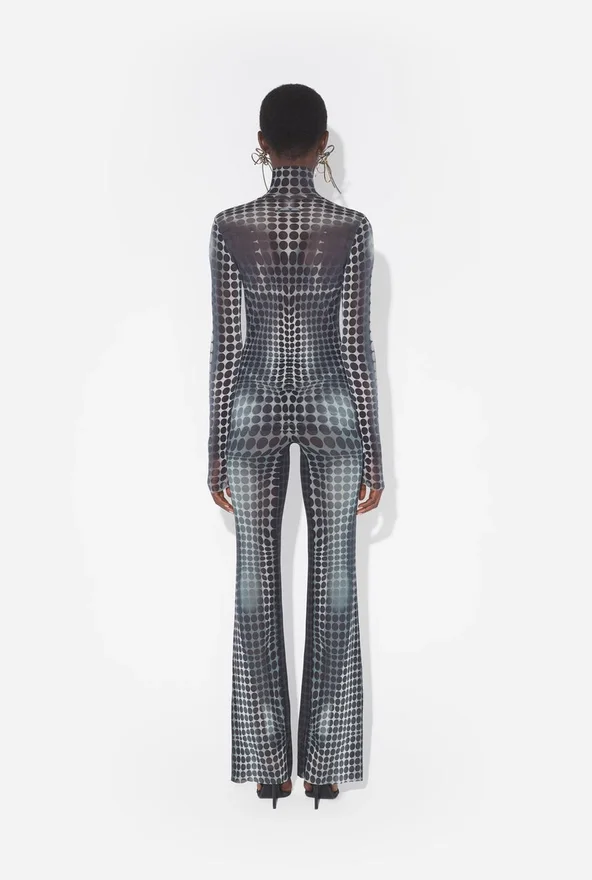 Re-Edition – the Black & White Dots Print Mesh Top Re-Edition – the Black & White Dots Print Mesh Top