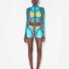 Re-Edition – the Blue Dots Print Mini Skirt