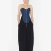 The Bi-Material Denim Corset The Bi-Material Denim Corset