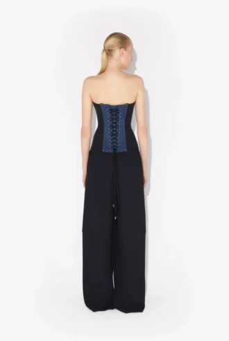 The Bi-Material Denim Corset The Bi-Material Denim Corset