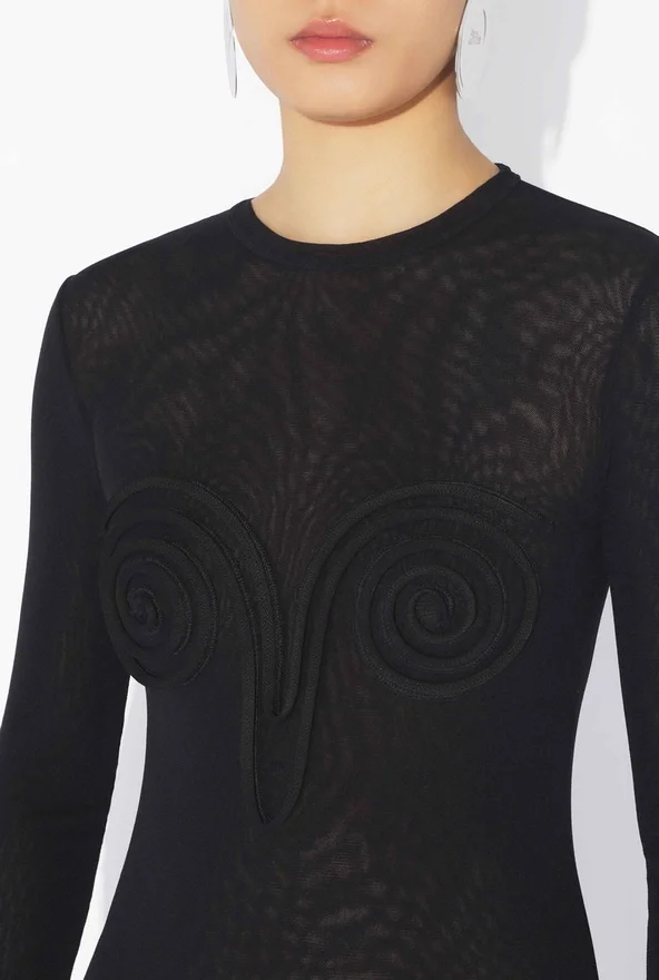 The Black 3D Spiral Top The Black 3D Spiral Top