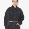 The Black Denim Strap Jacket
