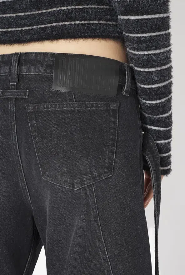 The Black Denim Strap Jeans The Black Denim Strap Jeans