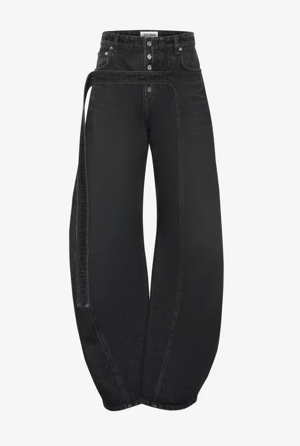 The Black Denim Strap Jeans The Black Denim Strap Jeans