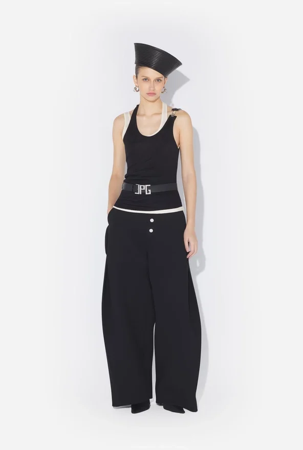 The Black Draped Double Tank Top The Black Draped Double Tank Top