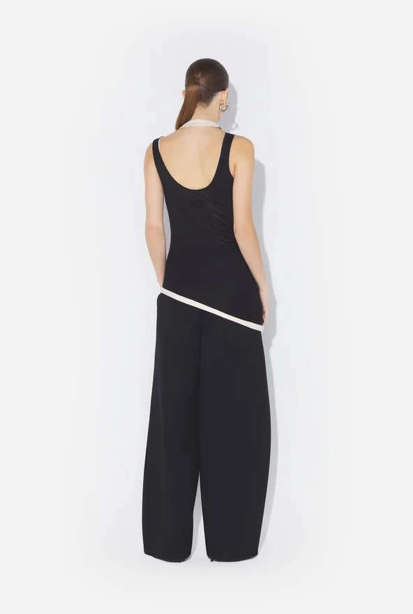 The Black Draped Double Tank Top The Black Draped Double Tank Top
