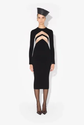 The Black Dress with Chevrons The Black Dress with Chevrons
