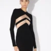 The Black Dress with Chevrons