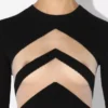 The Black Dress with Chevrons