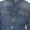 The Blue Denim Jacket with Oversized Sleeves The Blue Denim Jacket with Oversized Sleeves