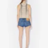 The Buttoned Blue Denim Shorts The Buttoned Blue Denim Shorts