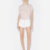 The Buttoned White Denim Shorts The Buttoned White Denim Shorts