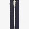 The Contrasting Lace-Up Denim Jeans