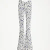The Curved Denim Flower Jeans