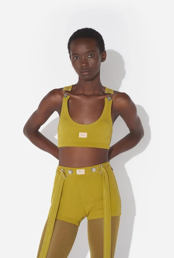 The Green Gaultier Patch Bra The Green Gaultier Patch Bra