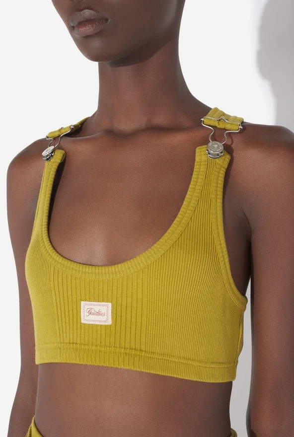 The Green Gaultier Patch Bra The Green Gaultier Patch Bra