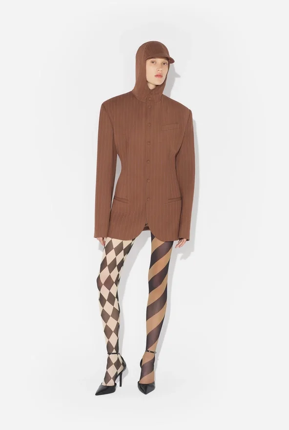 The Hooded Pinstriped Suit Jacket The Hooded Pinstriped Suit Jacket