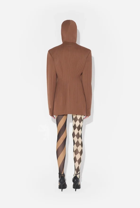 The Hooded Pinstriped Suit Jacket The Hooded Pinstriped Suit Jacket