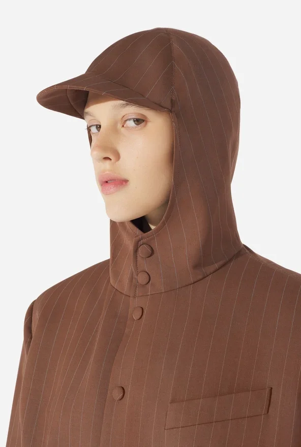 The Hooded Pinstriped Suit Jacket The Hooded Pinstriped Suit Jacket