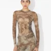 The Long Beige Madaillon Dress