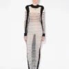 The Long Bi-Material Mariniare Dress