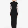 The Long Bi-Material Mariniare Dress