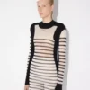 The Long Bi-Material Mariniare Dress