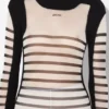 The Long Bi-Material Mariniare Dress
