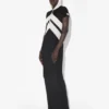 The Long Black Dress with Chevrons