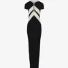 The Long Black Dress with Chevrons