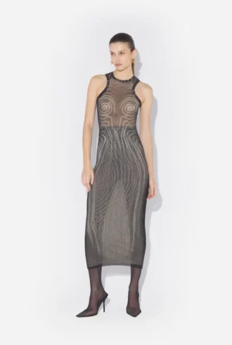 The Long Black Spiral Skirt