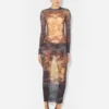 The Long Blue Madaillon Dress