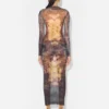 The Long Blue Madaillon Dress
