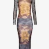 The Long Blue Madaillon Dress