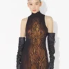 The Long Draped Wood Dress