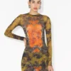 The Long Khaki Madaillon Dress