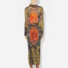 The Long Khaki Madaillon Skirt