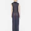 The Long Navy Embroidered Dress