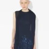 The Long Navy Embroidered Dress