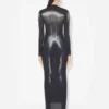 The Long Silver Body Dust Dress