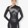 The Long Silver Body Dust Dress