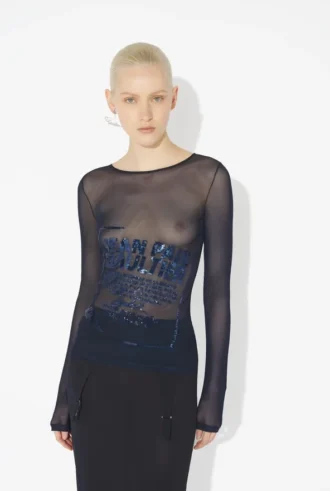 The Navy Embroidered Top The Navy Embroidered Top