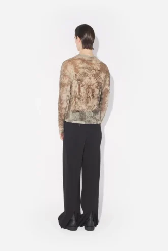 The Oversized Beige Madaillon Top