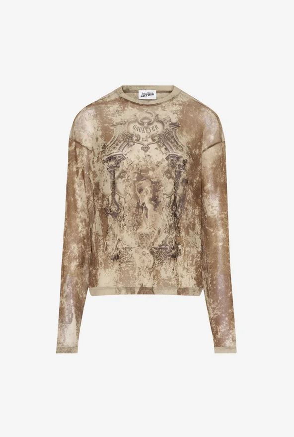 The Oversized Beige Madaillon Top The Oversized Beige Madaillon Top