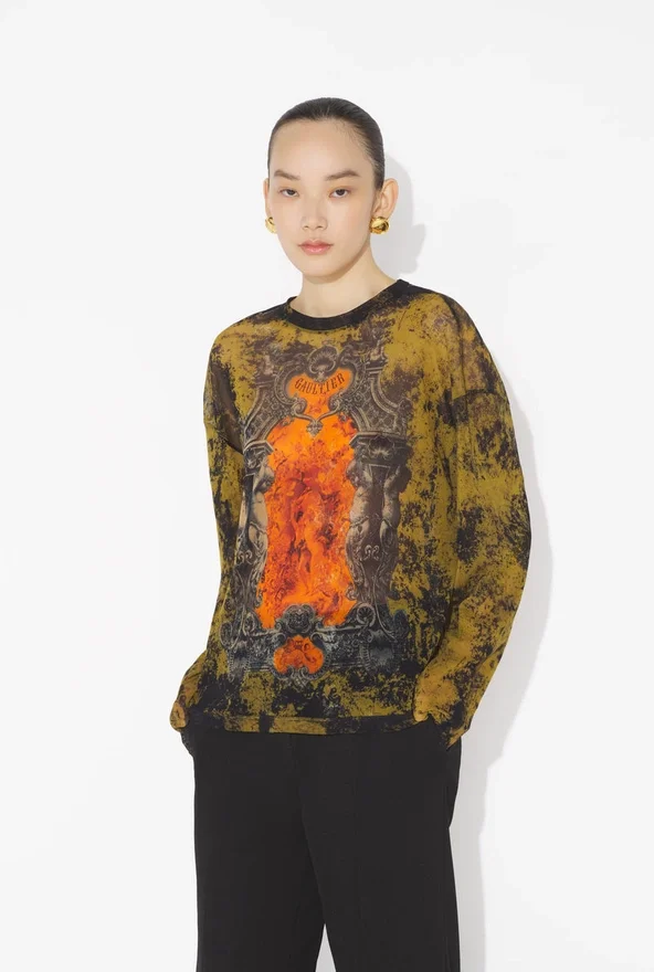 The Oversized Khaki Madaillon Top The Oversized Khaki Madaillon Top