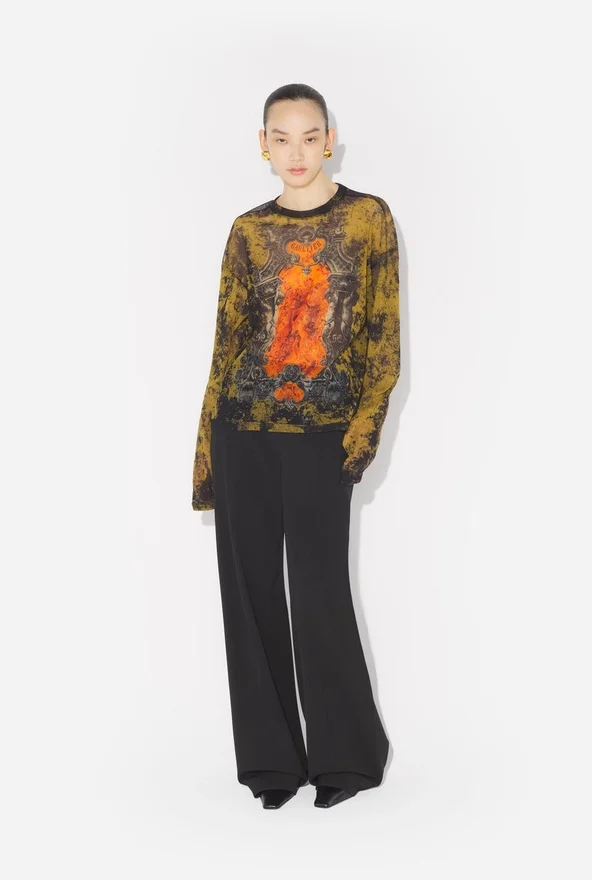 The Oversized Khaki Madaillon Top The Oversized Khaki Madaillon Top