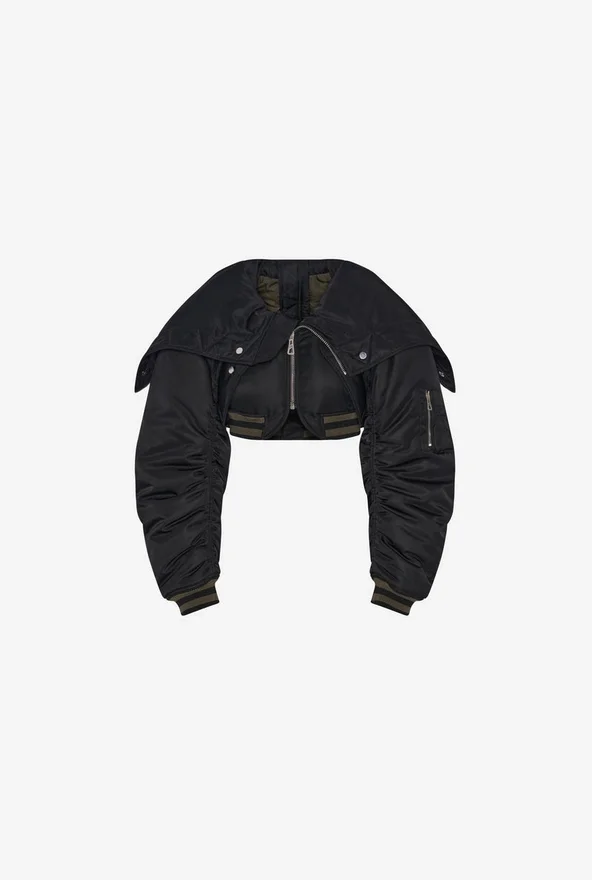 The Quilted Cropped Bomber Jacket The Quilted Cropped Bomber Jacket