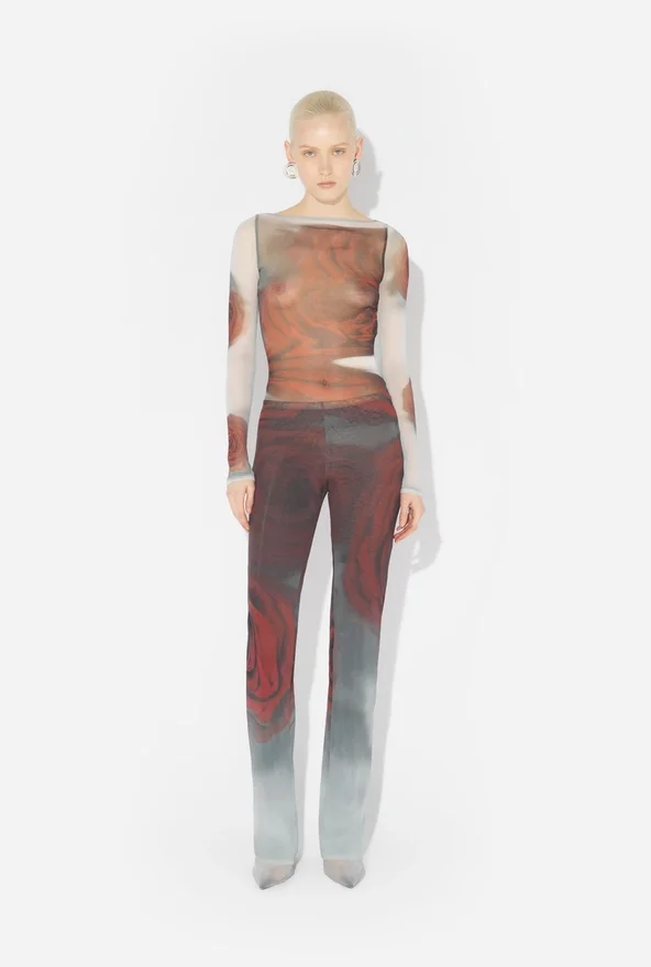 The Red Blurry Roses Pants The Red Blurry Roses Pants