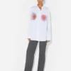The Red Blurry Roses Print Shirt