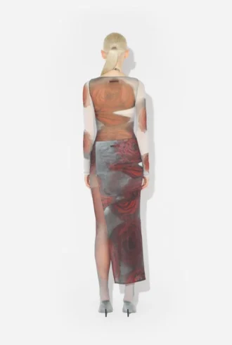 The Red Blurry Roses Skort